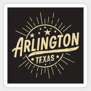 Arlington city, texas, vintage retro design Magnet